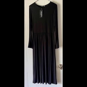 Boohoo black maxi dress
